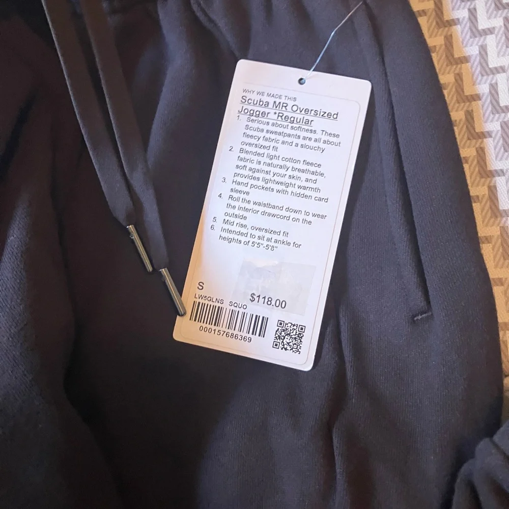 NWT Lululemon Scuba Mid-Rise Oversized Jogger *Regular, S, SEQUOIA - Picture 2 of 4